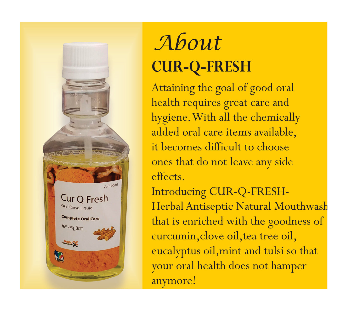CUR Q Fresh Herbal Mouthwash