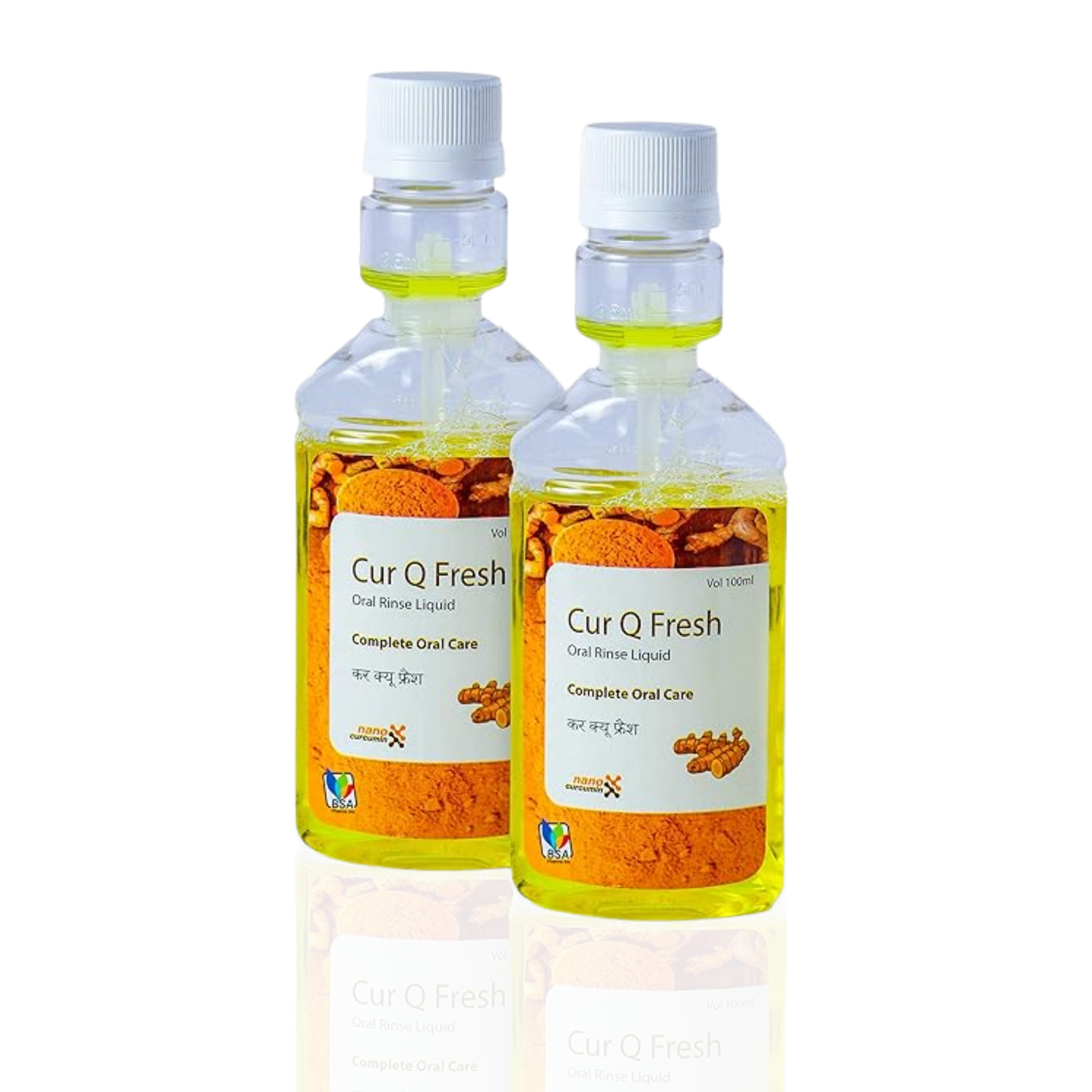 CUR Q Fresh Herbal Mouthwash(Pack of 2)