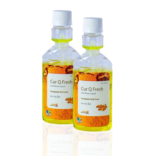 CUR Q Fresh Herbal Mouthwash(Pack of 2)