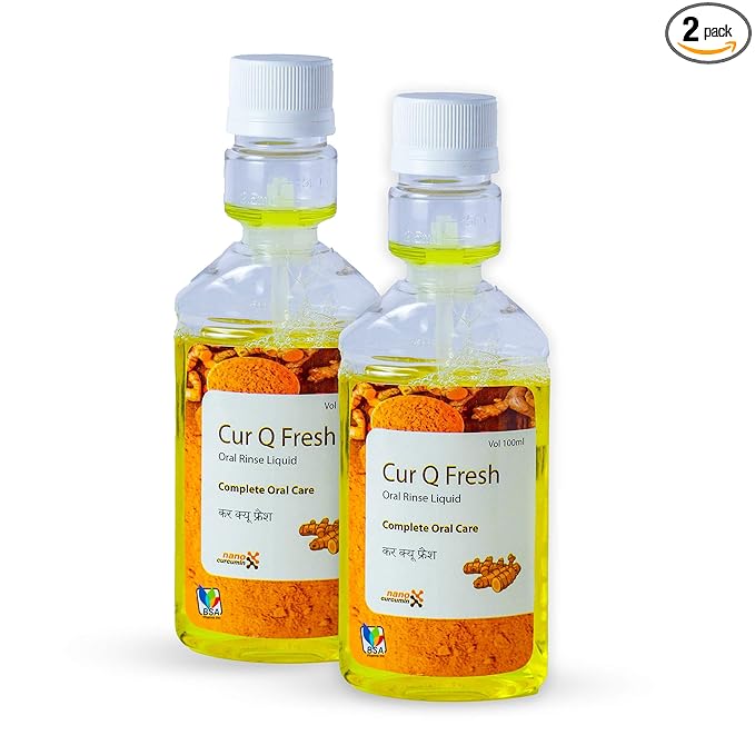 CUR Q Fresh Herbal Mouthwash(Pack of 2)